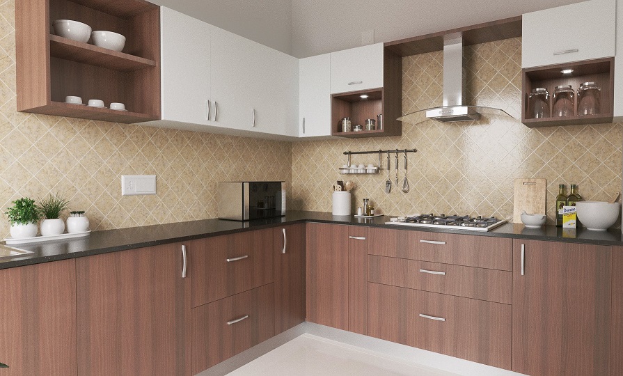 4BHK kitchen interior design thane west